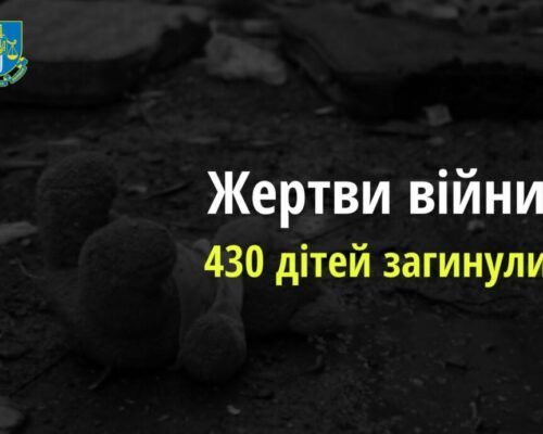 #stoprussia: Внаслідок збройної агресії рф в Україні загинули 430 дітей