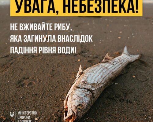 До уваги громадян та операторів ринку Житомирської області: вживання загиблої риби небезпечне для здоров’я!